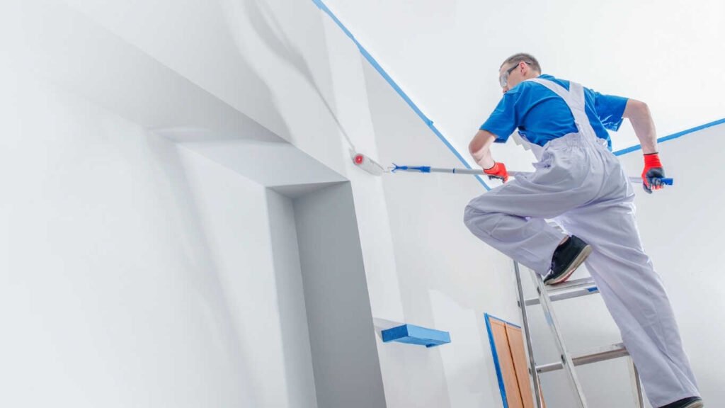 Professional team delivering top painting service for exterior house walls