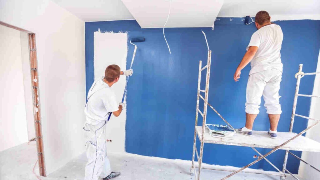 جدران مطلية بدقة ضمن خدمات الطلاء في شمال الرياض