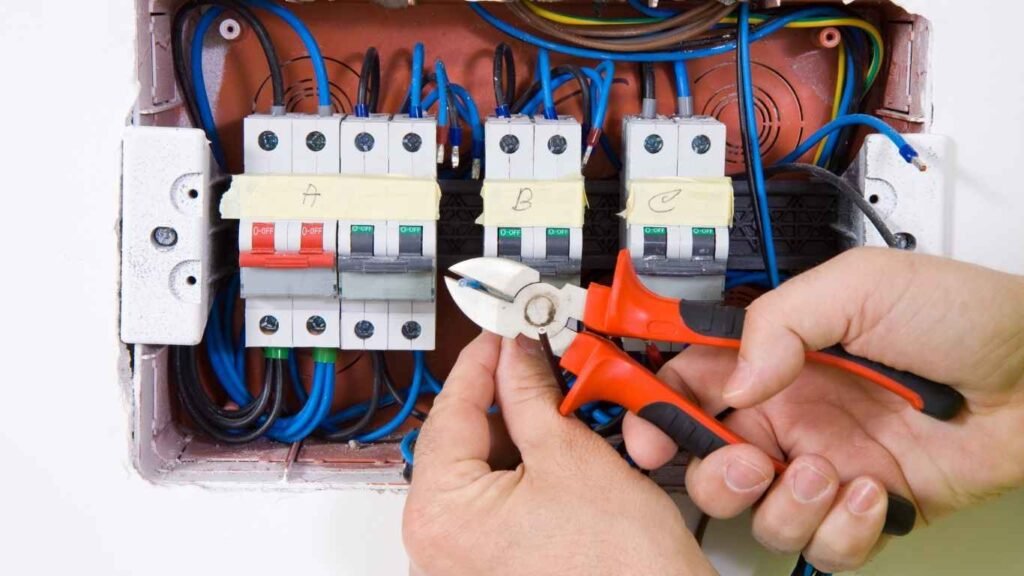 Professional team delivering expert electrician service for lighting installation