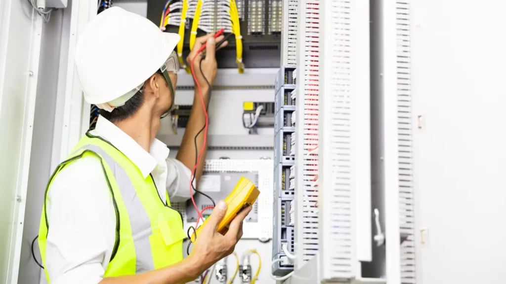 Expert electrician service fixing circuit breaker in residential property